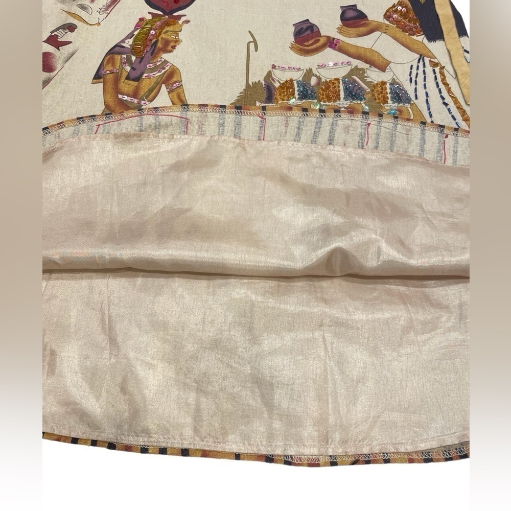 Lucy | Egyptian Print Sequin Skirt - Picture 4 of 13